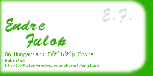 endre fulop business card